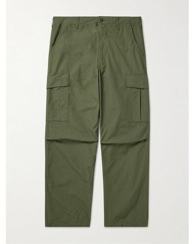 Orslow Straight-leg Cotton-ripstop Cargo Pants - Green