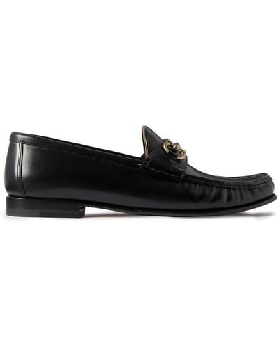 Brunello Cucinelli Horsebit Leather Loafers - Black