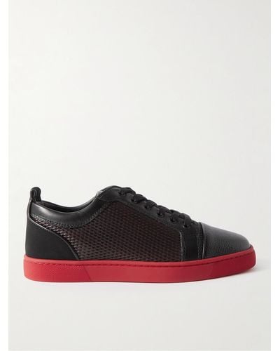 Christian Louboutin Louis Junior Orlato Leather Sneaker - Red
