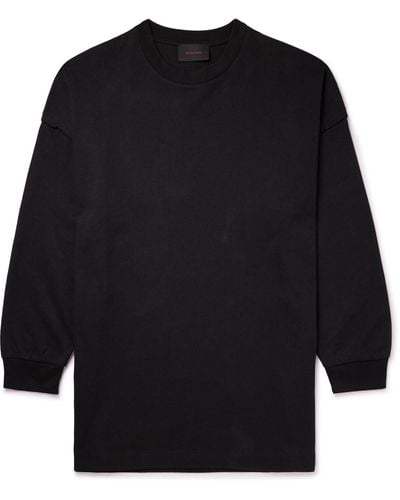 Simone Rocha Oversized Paneled Cotton-jersey T-shirt - Black