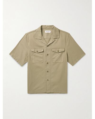 Alex Mill Convertible-collar Cotton-twill Shirt - Natural