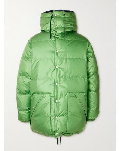 Beams Plus Expedition Quilted Shell Hooded Down Parka - Green