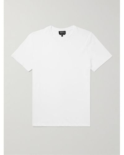 A.P.C. Jimmy T-Shirt aus Baumwoll-Jersey - Weiß