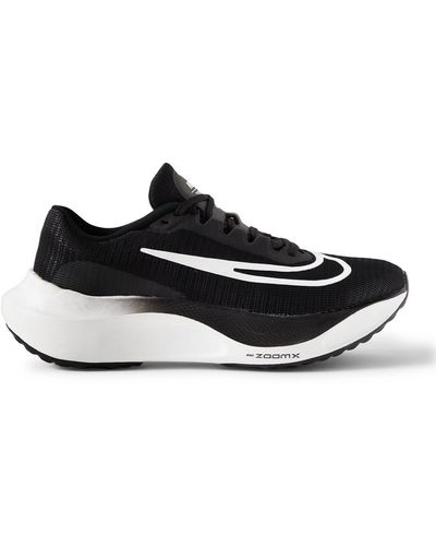 Nike Zoom Fly 5 Rubber-trimmed Mesh Sneakers - Black