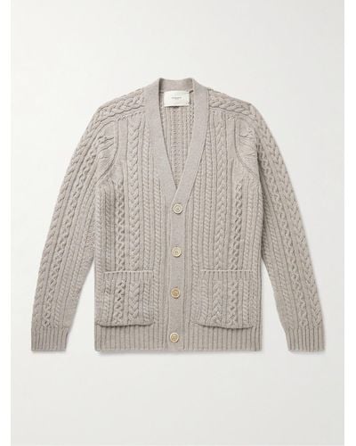 James Purdey & Sons Cardigan in cashmere a trecce - Bianco
