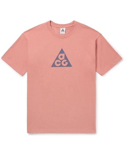 Nike Nrg Acg Logo-print Dri-fit T-shirt - Pink