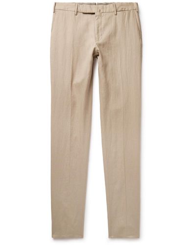 Incotex Venezia 1951 Slim-fit Linen Pants - Natural