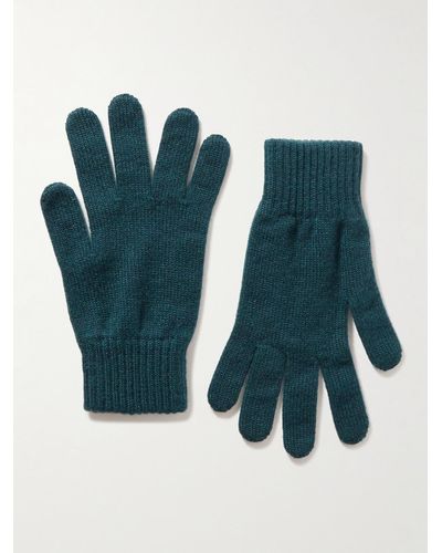 Johnstons of Elgin Handschuhe aus Kaschmir - Blau