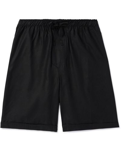 CDLP Straight-leg Lyocell Pajama Shorts - Black