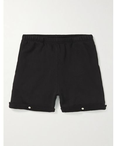 Les Tien Straight-leg Cotton-jersey Shorts - Black