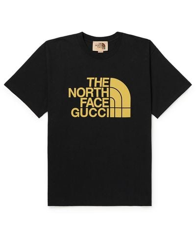 Gucci The North Face Logo-print Cotton-jersey T-shirt - Black