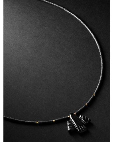 Jacquie Aiche Gold, Onyx And Beaded Necklace - Multicolour