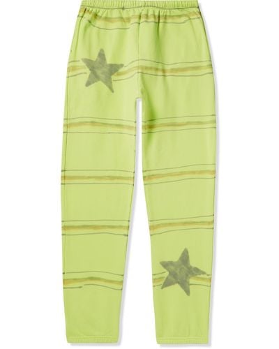 Collina Strada Printed Cotton-jersey Sweatpants - Green