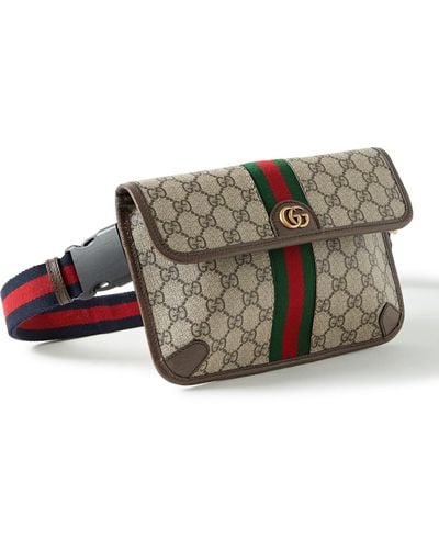 Gucci Brown GG Supreme Belt Bag Black Beige Leather Cloth Pony-style  calfskin Cloth ref.863298 - Joli Closet