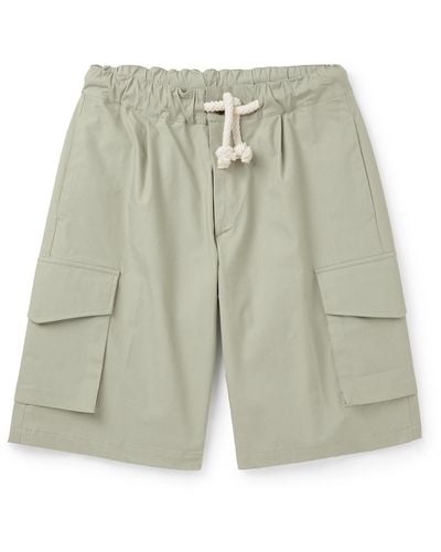 Doppiaa Straight-leg Cotton-blend Ripstop Cargo Shorts - Green