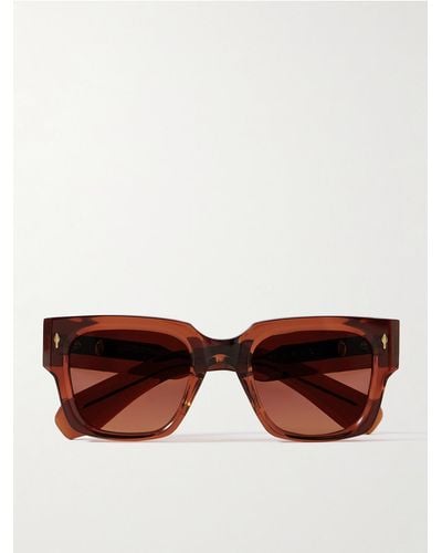 Jacques Marie Mage Enzo Square-frame Acetate Sunglasses - Brown
