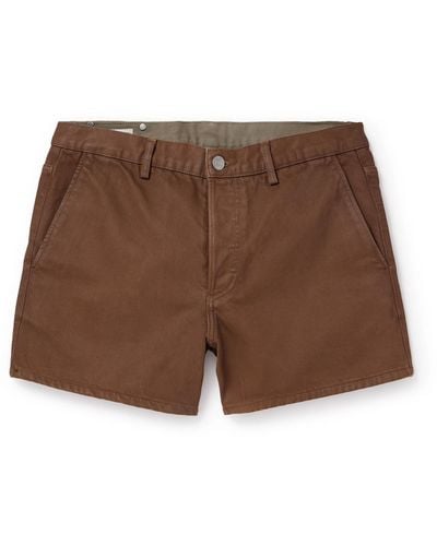 Dries Van Noten Slim-fit Denim Shorts - Brown