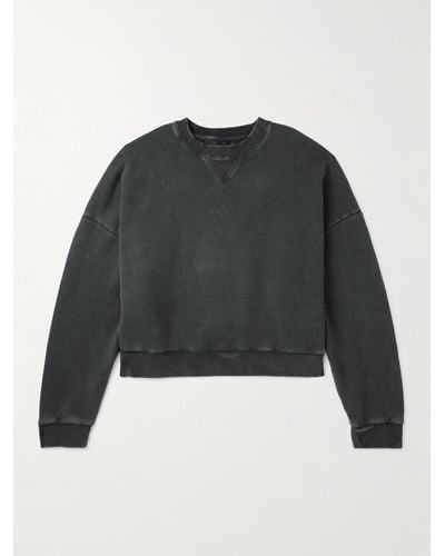 Entire studios Enzyme-washed Cotton-jersey Sweatshirt - Black