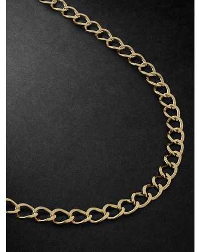 Mateo Large Link Gold Chain Necklace - Black
