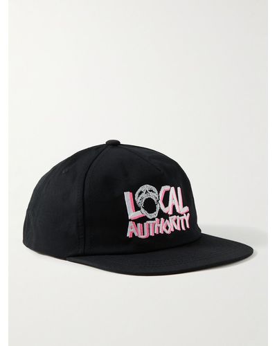 Local Authority Skull Tour Logo-embroidered Cotton-blend Twill Baseball Cap - Black