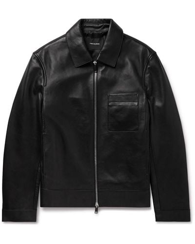 Yves Salomon Leather Jacket - Black