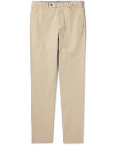 Sid Mashburn Straight-leg Garment-dyed Cotton-twill Pants - Natural