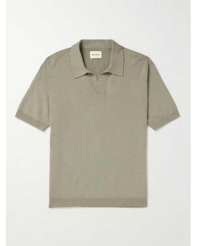 Norse Projects Leif Linen And Cotton-blend Polo Shirt - Natural