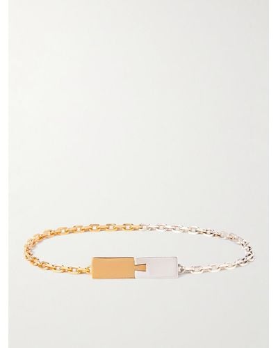 Bottega Veneta Gold Vermeil And Sterling Silver Chain Bracelet - Natural