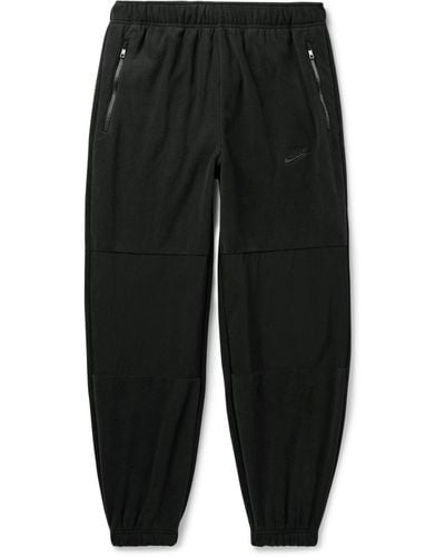 Nike Club Straight-leg Logo-embroidered Nylon-trimmed Fleece Sweatpants - Black
