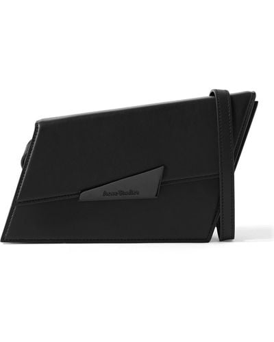 Acne Studios Distortion Micro Leather Messenger Bag - Black
