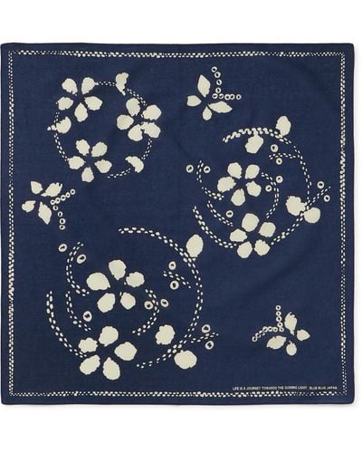 Blue Blue Japan - Men - Kobolevi Printed Indigo-Dyed Cotton Bandana Blue