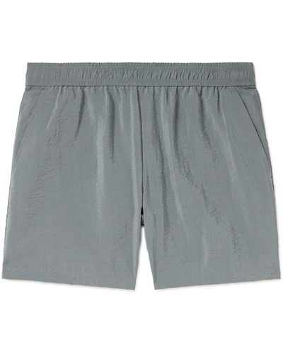 SSAM Straight-leg Silk-blend Shorts - Gray