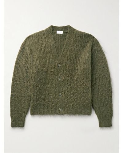 John Elliott Brushed-knit Cardigan - Green