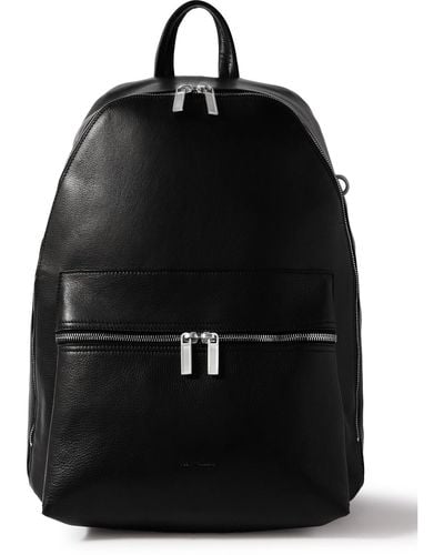 Rick Owens Full-grain Leather Backpack - Black