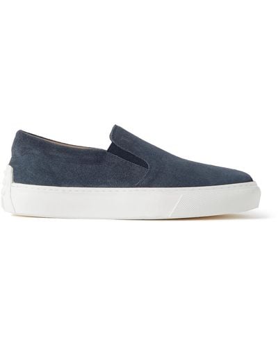 Tod's Suede Slip-on Sneakers - Blue