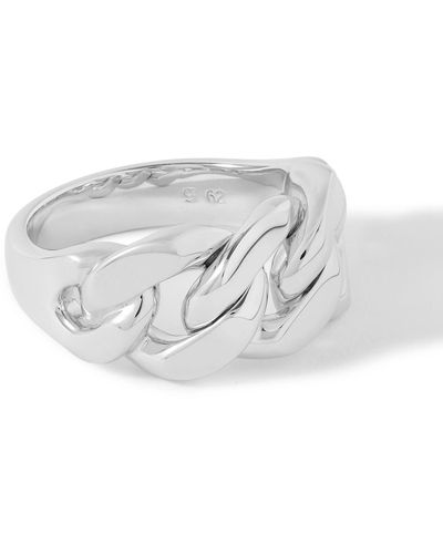 Tom Wood Dean Recycled Rhodium-plated Ring - Gray