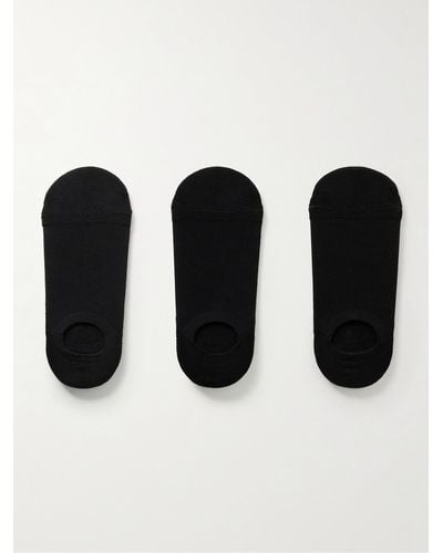 Anonymous Ism Set aus drei Paar Füßlingen aus einer Baumwollmischung - Schwarz