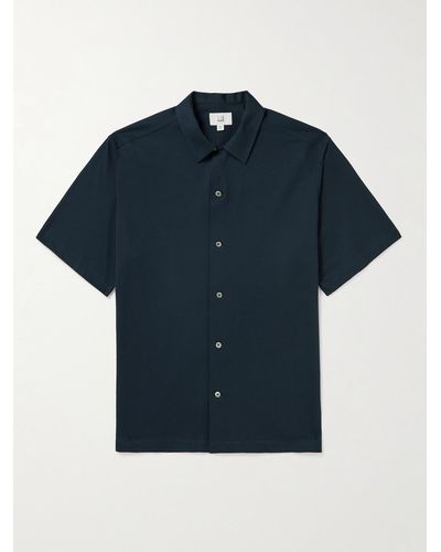 Dunhill Cotton-piqué Shirt - Blue