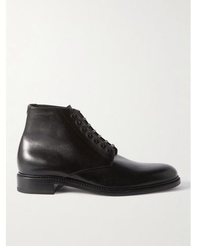 Saint Laurent Army Leather Desert Boots - Black
