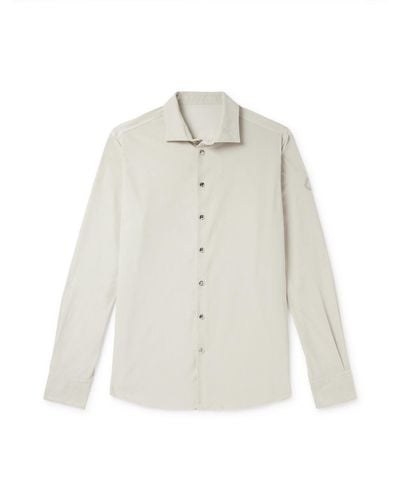 Moncler Logo-embroidered Cotton-corduroy Shirt Jacket - White