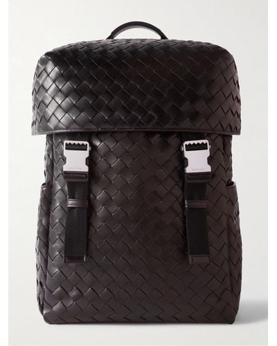 Bottega Veneta Rucksack aus Intrecciato-Leder - Schwarz