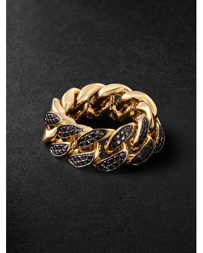 SHAY Ring aus Gold mit geschwärzten Diamanten - Schwarz