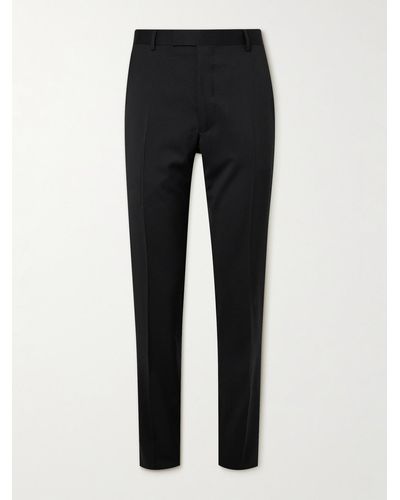 MR P. Slim-fit Wool Tuxedo Trousers - Black