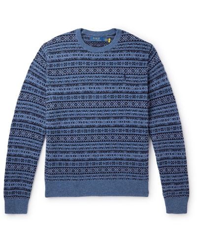 Polo Ralph Lauren Fair Isle Wool Sweater - Blue