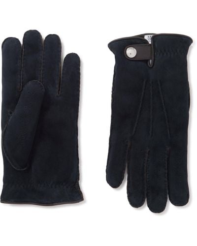 Brunello Cucinelli Leather-trimmed Suede Gloves - Black