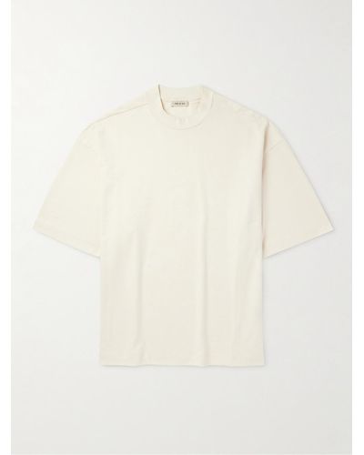Fear Of God Logo-appliquéd Cotton-jersey Pyjama T-shirt - Natural