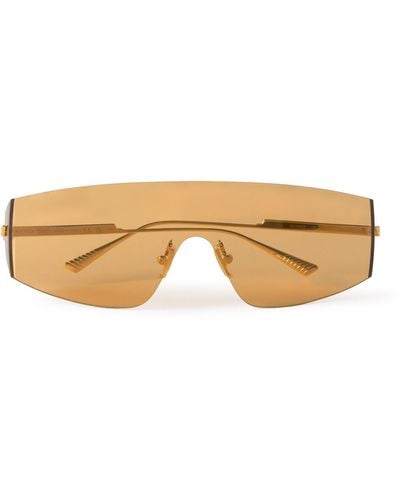 Bottega Veneta D-frame Gold-tone Sunglasses - Natural