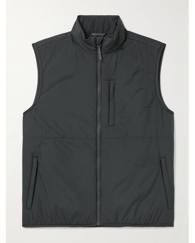 Faherty Atmosphere Padded Recycled-shell Gilet - Black