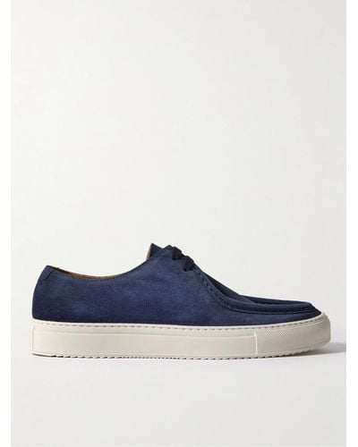 MR P. Larry Regenerated Suede By Evolo® Derby Shoes - Blue