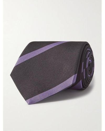 MR P. 7cm Silk-jacquard Tie - Grey